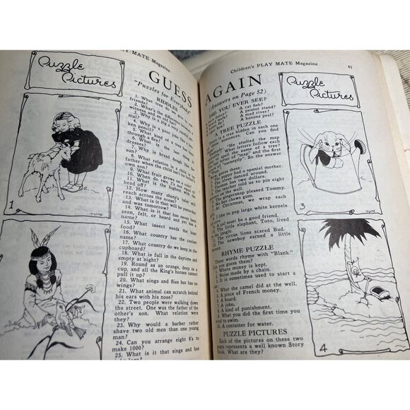 Childrens Play Mate Magazine May 1940 Featuring Stories Rhymes & Puzzles - Picture 15 of 16